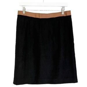 NWT‎ Ann Taylor Loft Wool Blend Pencil Skirt Black and Brown Size 8